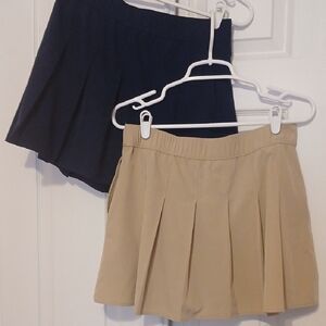 Classic Blue And Tan Uniform Skort Set
